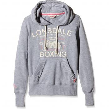 Lonsdale London sudadera con capucha para mujer-camiseta Hawk hurst Gris gris jaspeado Talla:XS