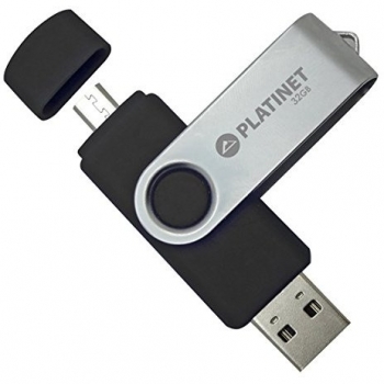 Platinet PMFB32B Lecteur USB Flash 32 Go USB Type-A/Micro-USB 2.0 Noir - Lecteurs USB Flash