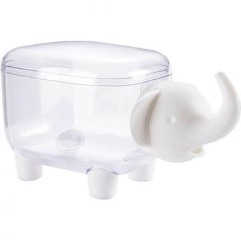 Elephant-Shaped Cotton Swab and Toothpick Storage Box - Creative Plastic Organizer for Home Decor