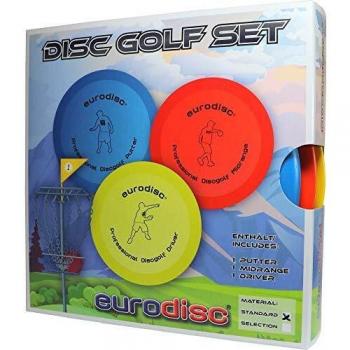 eurodisc Disc Golf Frisbee Starter Set/Kit SQU Putter Midrange Driver PDGA approved