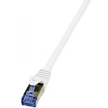 LogiLink PrimeLine Cat.7 S/FTP Networking Cable, 0.5m, White, Gold Plated Connectors, Flame-retardant, 600MHz