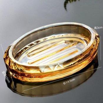 Luxury Crystal Soap Dish and Storage Tray for Bathroom Accessories - Square and Round Shapes