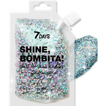 7DAYS SHINE, BOMBITA! gel glitterato per capelli e corpo #902-droga 90 ml