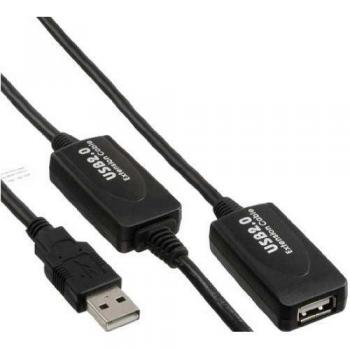 InLine® 34612I Male A to Female A USB 2.0 Active Extension Cable with S