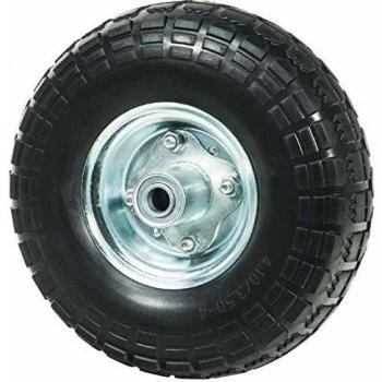 WerkaPro 10349 - Roue increvable 10 - Diam 260 x 85 mm - Axe Déporté 16mm - Idéal pour diable, chariot