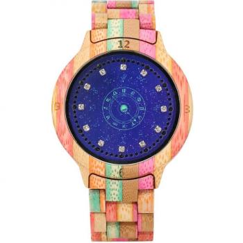 Creative Wooden LED Women's Watch with Folding Closure