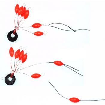 Flotteur de pêche mini ovale à sept étoiles, 10 jeux (60 pièces), facile à utiliser comme bouchon