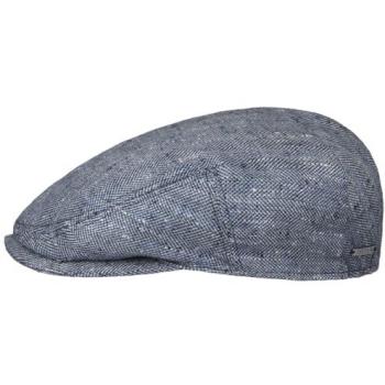 Stetson Kent Lanfield Flatcap blau-weiß 57 cm Herren Unisex Made in Germany