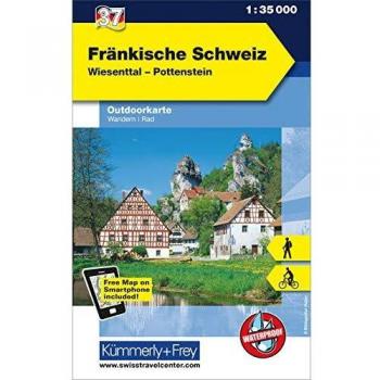Fränkische Schweiz Outdoorkarte Deutschland Nr. 37: Wiesenttal, Pottenstein, 1:35 000, Mit kostenlosem Download für Smartphone