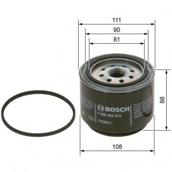 BOSCH F 026 402 273 Fuel Filter - High Efficiency Diesel & Gasoline Compatible