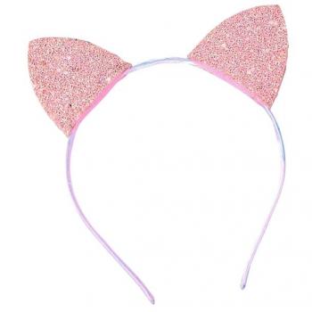 Diadema de Orejas de Gato Glitter de 18X15 cm