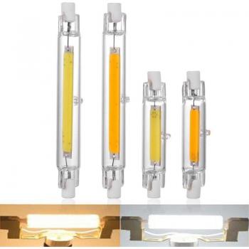 LED R7S COB Glass Tube Bulb 20W 78MM & 40W 118MM Halogen Replacement Lamp