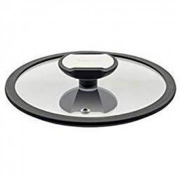 Berndes Balance Glasdeckel mit Silikonring, Spezialglas, Transparent/Schwarz, Ø 16 cm, 007816