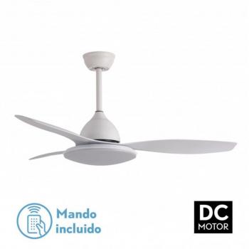 Ventilador de Techo Yael Blanco con Motor DC, LED 72W y Mando a Distancia