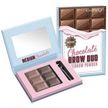 Misslyn Chocolate Brow Duo Eyebrow Powder Medium Chocolate, 6 g