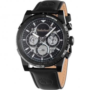 Zegarek męski Timberland Sherbrook TDWGF0009402, kwarcowy, 46mm, 5ATM, stal nierdzewna, czarny, skóra