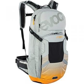 Evoc FR Enduro E-Ride Protector Backpack - Stone/Bright Orange - Size: One Size (Male) / M/L