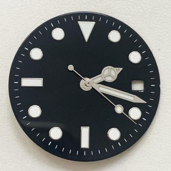 Cadran lumineux bleu 29mm avec aiguilles vertes - Ensemble de remplacement pour mouvements 8215/8200/821A/2813