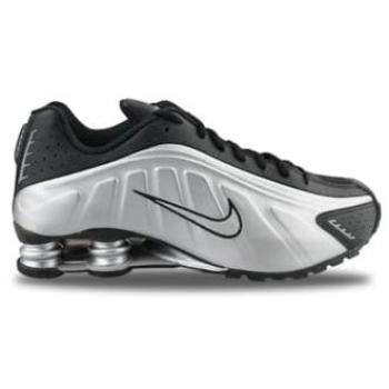 Baskets Unisexe Nike Shox R4 Argent Métallique Noir 44.5