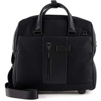 Trolley Professionnel Piquadro Brief 2 Noir avec Compartiment pour Ordinateur Portable 15,6