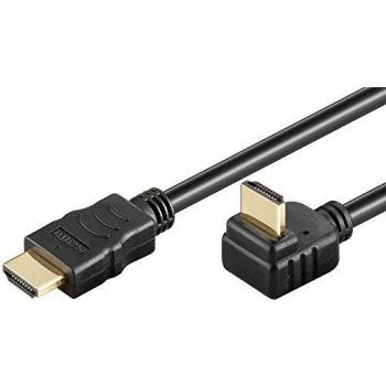 Cabo HDMI 5m de Alta Velocidade com Ethernet, Conector A 270°, Suporte a 4K e ARC - Goobay