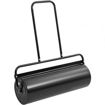 Rouleau à gazon de jardin avec poignée noir 63 L en fer et acier