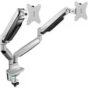 TOOQ Soporte DE Mesa Giratorio E INCLINABLE para 2 Pantallas