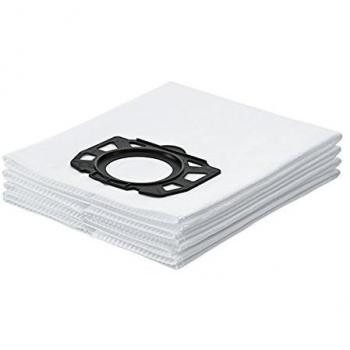 Kärcher KFI 487 Original Fleece Filter Bags: Pack of 4, 2-Ply, Tear-Resistant for WD4, WD5, WD6, MV4, MV5 & MV6 Vacuum Cleaners - SKU 2.863-006.0