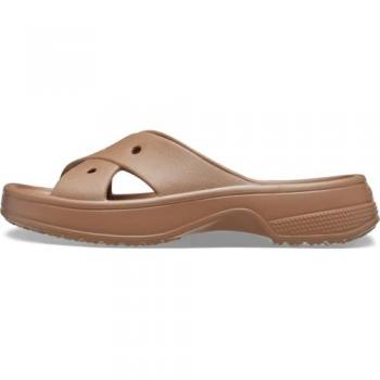 Crocs Classic Cross Strap Sandaler i Mjölkchoklad för Kvinnor