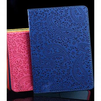 Couverture porte-passeport en faux cuir lavande avec support pour carte d'identité et billet, 10cm x 14cm