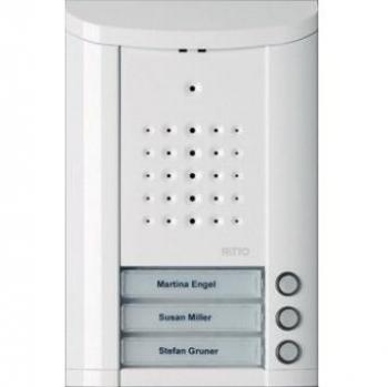 Ritto 1840370 White 3-Button Door Intercom System