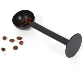 Cuillère doseuse et tasseur 2 en 1 de 10g avec support noir pour expresso, cuillères en plastique pour café et assaisonnement de thé de goji