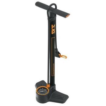 BOMBA DE PIE SKS AIRKOMPRESSOR 10.0 CON MANÓMETRO NARANJA/NEGRO