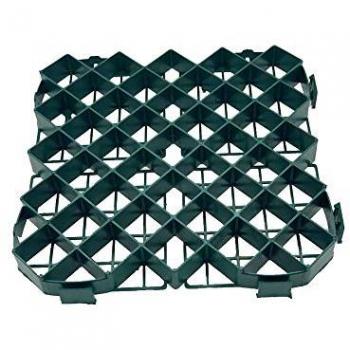 Grille protège-gazon ultra renforcée en PEHD - Lot de 26 pièces - 39,5 x 39,5 cm - Résistance 200 tonnes/m²