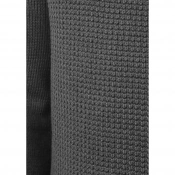 !Solid Tommy Herren Strickpullover Troyer Feinstrick Pullover Mit Stehkragen und Reißverschluss, Größe:L, Farbe:Grey Melange