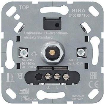 Dimmer Universale LED Gira 245000 Standard 3-60W con Controllo Rotativo