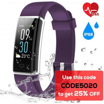 [Versione Aggiornata] Schermo a Colori Fitness Tracker, CHEREEKI Tracker attività con Cardiofrequenzimetro 24 ore & Smartwatch con IP68 Impermeabile & Luminosità dello Schermo Regolabile & 14 Modalità di allenamento & Monitoraggio Sleep & Messaggi SNS 